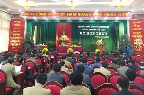 HĐND huyện Chương Mỹ khóa XIX nhiệm kỳ 2016 – 2021 tổ chức kỳ họp thứ 7